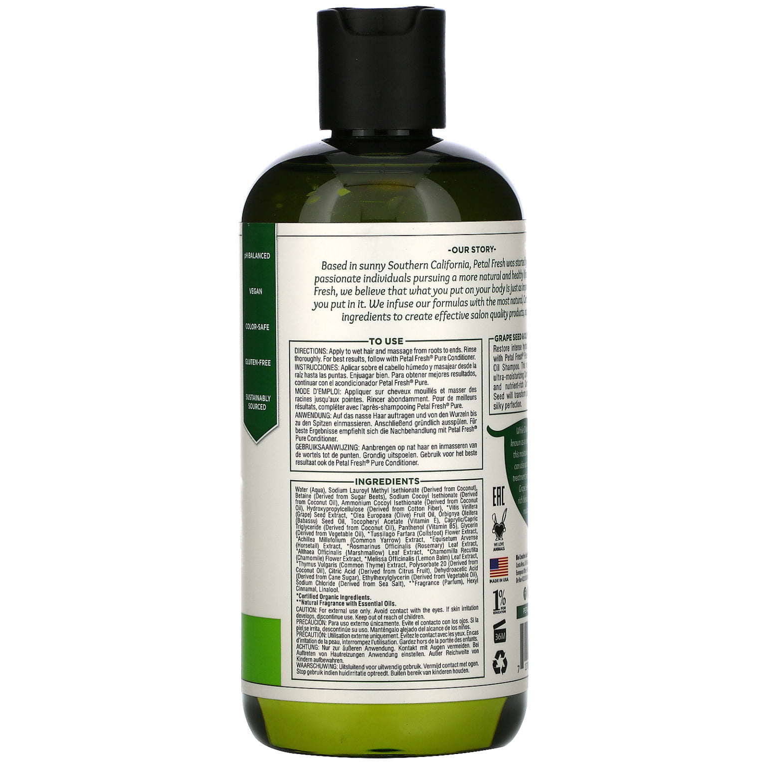 Moisturizing Shampoo Grape Seed & Olive Oil