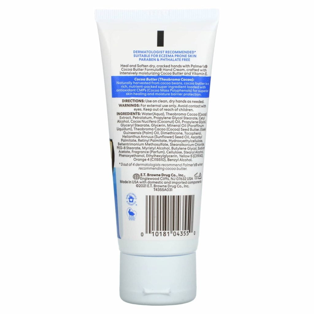 Palmers, Cocoa Butter Formula with Vitamin E, Heals Softens Hand Cream, 3.4 oz (96 g)