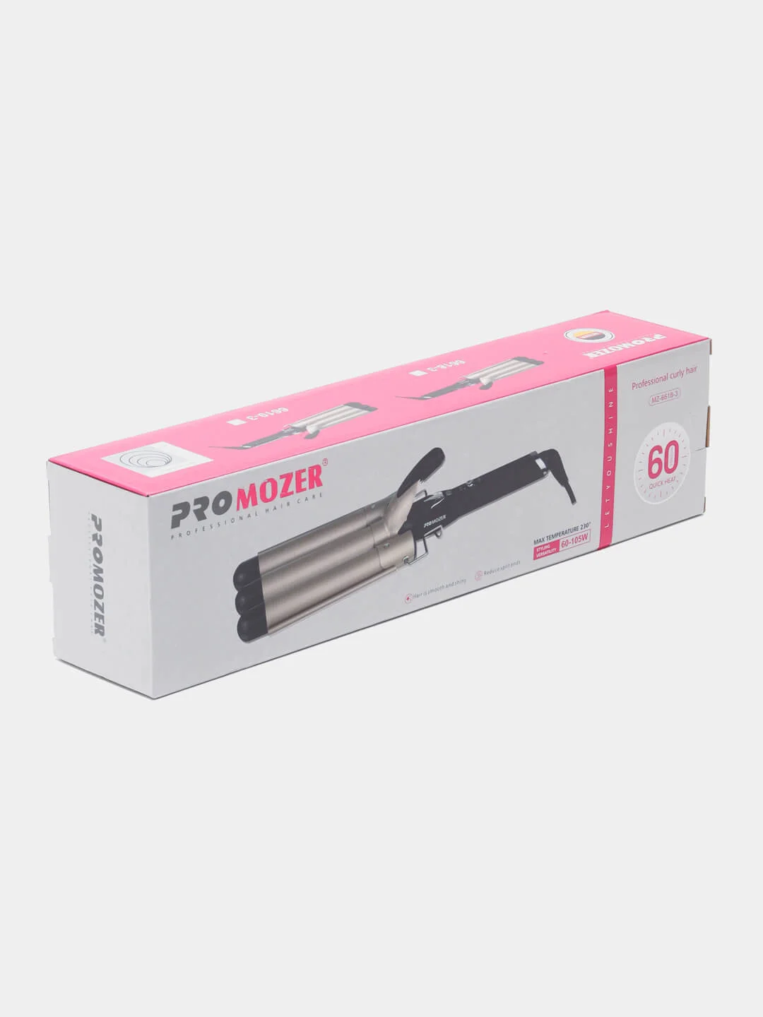 Curling iron Promozer MZ-6618 - 3 triple, for curling hair - Image 1